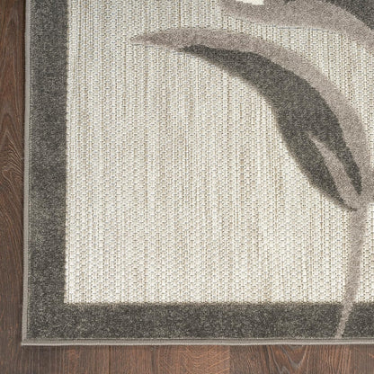 Nourison Home Aloha Outdoor Beige 2'3" x 12' Area Rug, Easy Cleaning, Non Shedding, Bed Room, Living Room, Dining Room, Deck, Backyard, Patio (2x12)