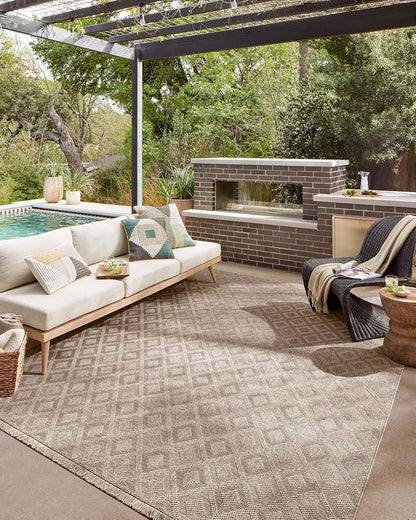 Loloi Dawn Collection Indoor/Outdoor DAW-07 Light Brown 2'-3" x 10'-0" Runner Rug