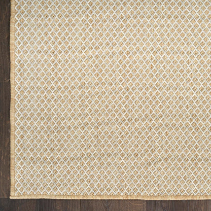 Nourison Home Courtyard Natural 2' x 3' Area Rug - Easy Clean, Non Shedding, Bed Room, Living Room, Dining Room, Kitchen (2' x 3')