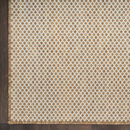 Nourison Home Courtyard Jute Ivory 4' x 6' Area Rug - Easy Clean, Non Shedding, Bed Room, Living Room, Dining Room, Kitchen (4' x 6')