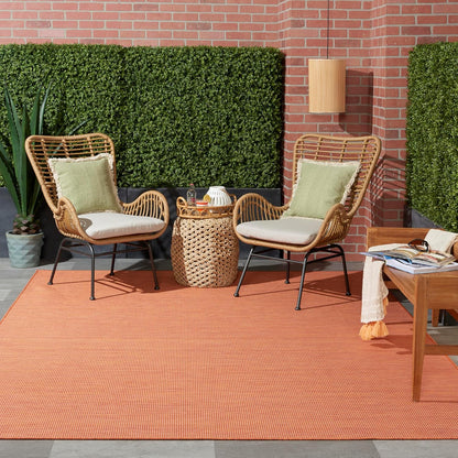 Nourison Home Positano 7' x 10' Terracotta Fabric Modern Area Rug (7' x 10')