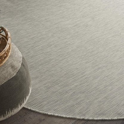 Nourison Home Positano 8' x Round Light Gray Fabric Modern Area Rug (8' Round)