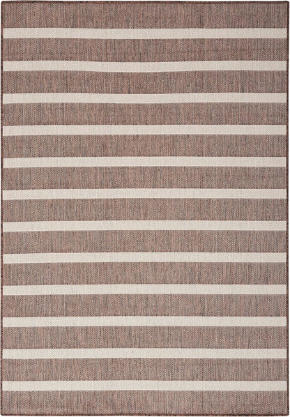 Nourison Home Positano Indoor/Outdoor Natural Ivory 4' x 6' Area -Rug, Easy -Cleaning, Non Shedding, Bed Room, Living Room, Dining Room, Deck, Backyard, Patio (4x6)