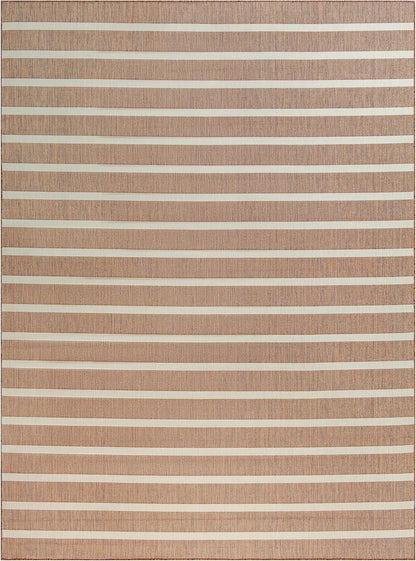 Nourison Home Positano Indoor/Outdoor Jute Ivory 8' x 10' Area Rug, Easy Cleaning, Non Shedding, Bed Room, Living Room, Dining Room, Backyard, Deck, Patio (8x10)