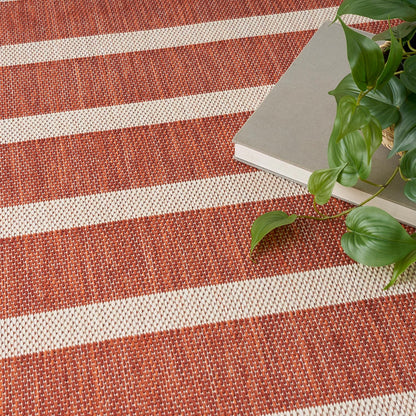 Nourison Home Positano 5' x 7' Fabric Terracotta Area Rug