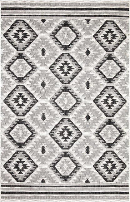 Keen Home Design Outdoor Runner Rug - 6x9 Washable Indoor/Outdoor Rug for Patio, Balcony, Kitchen, Garden, Beach, Deck and Porch. Size: 6'7" x 9'2"