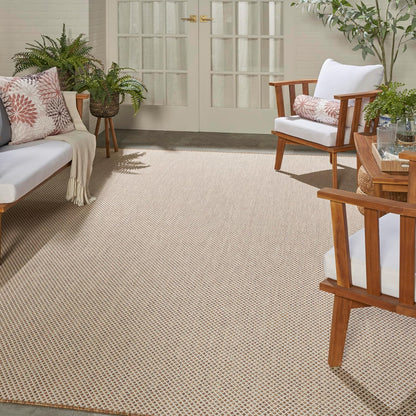 Nourison Home Courtyard Jute Ivory 10' x 14' Area Rug - Easy Clean, Non Shedding, Bed Room, Living Room, Dining Room, Kitchen (10' x14')