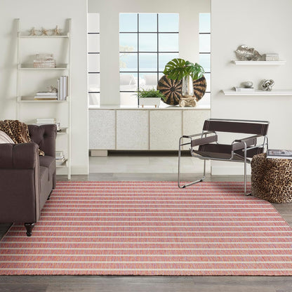 Nourison Home Positano Indoor/Outdoor Rainbow Ivory 8' x 10' Area Rug, Easy Cleaning, Non Shedding, Bed Room, Living Room, Dining Room, Backyard, Deck, Patio (8x10)