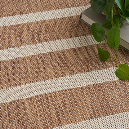 Nourison Home Positano Indoor/Outdoor Jute Ivory 5' x 7' Area Rug, Easy Cleaning, Non Shedding, Bed Room, Living Room, Dining Room, Deck, Backyard, Patio (5x7)