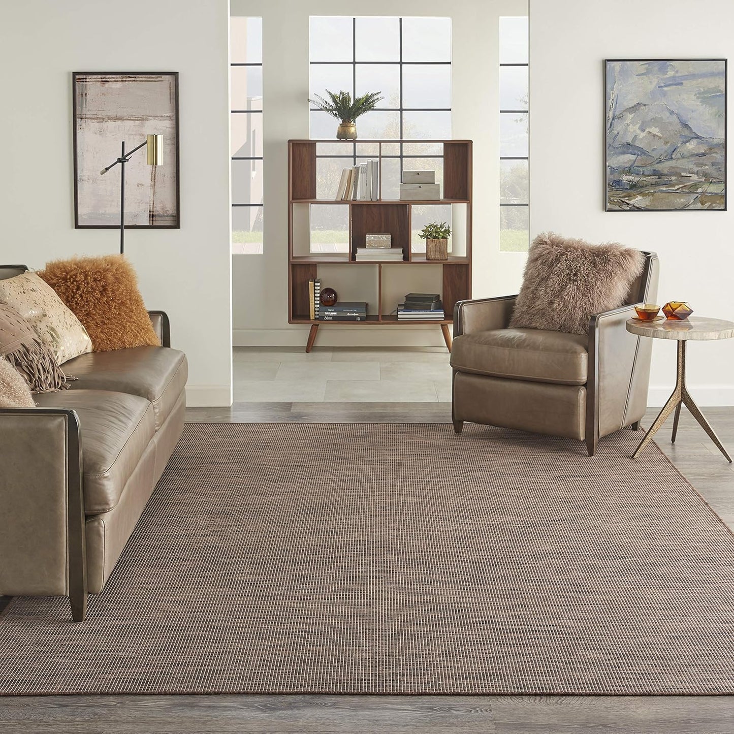 Nourison Positano Indoor/Outdoor Natural 2'2" x 12' Area Rug, Easy Cleaning, Non Shedding, Bed Room, Living Room, Dining Room, Backyard, Deck, Patio (2x12)