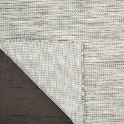 Nourison Positano Indoor/Outdoor Light Grey 2'2" x 8' Area Rug, Easy Cleaning, Non Shedding, Bed Room, Living Room, Dining Room, Backyard, Deck, Patio (2x8)