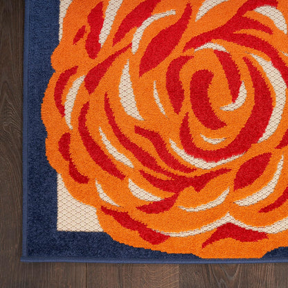 Nourison Aloha Multicolor 2' x 6' Area Rug Easy Clean, Non Shedding, Bed Room, Living Room, Dining Room, Kitchen (6' Runner)