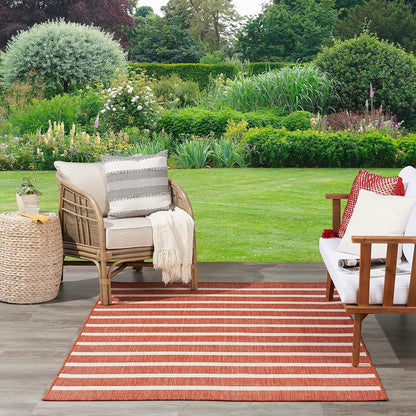Nourison Home Positano 5' x 7' Fabric Terracotta Area Rug