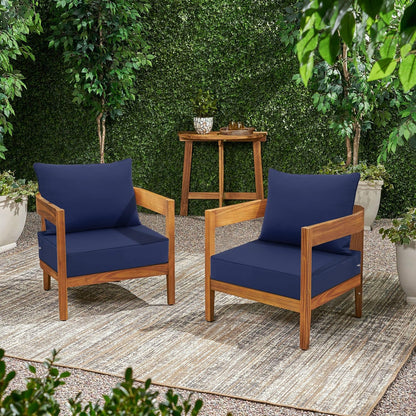 Favoyard Outdoor Seat Cushion Set 24 x 24 Inch Waterproof & Fade Resistant Patio Furniture Cushions with Removable Cover, Handle and Adjustable Straps for Chair Sofa Couch