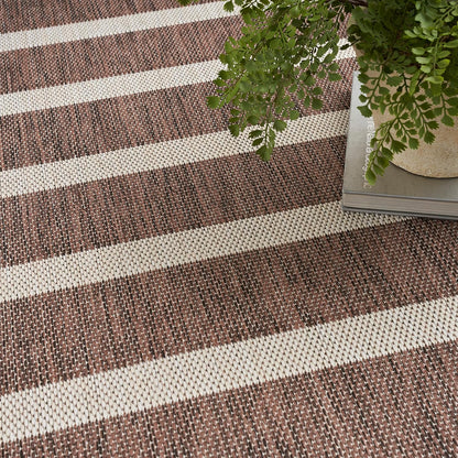 Nourison Home Positano Indoor/Outdoor Natural Ivory 4' x 6' Area -Rug, Easy -Cleaning, Non Shedding, Bed Room, Living Room, Dining Room, Deck, Backyard, Patio (4x6)