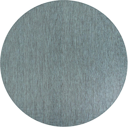 Unique Loom Outdoor Solid Collection Area Rug (10' Round Teal/Navy Blue)