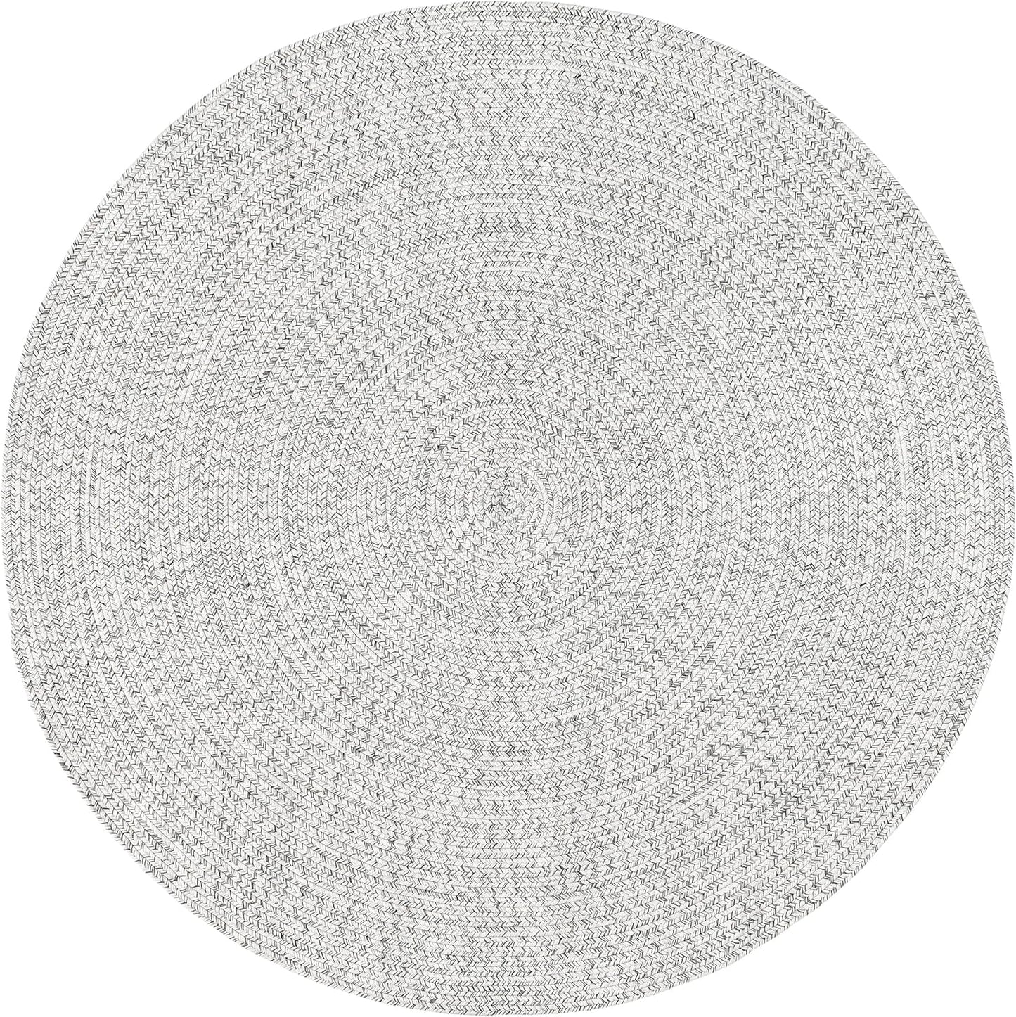 nuLOOM Oval 10' x 13' Solid Hand Braided Indoor/Outdoor Area Rug, Pet-Friendly, High Traffic, Weather Resistant, for Patio, Balcony, Bedroom, Living, Dining Room, Wynn Ivory