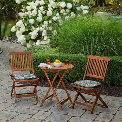 Arden Indoor/Outdoor Foam Seat Pad, 2 Pack, 17 x 16, Patio Cushion, Water Repellent, Fade Resistant, Foam Cushion Sapphire Morrison Floral