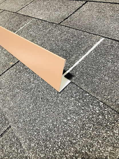 EAGLE 1- Shingle Roof Rain Diverter 40 Inches Long- 26 Gauge Material- Easy to Install- Includes Stainless Steel Nails (1, Brown)