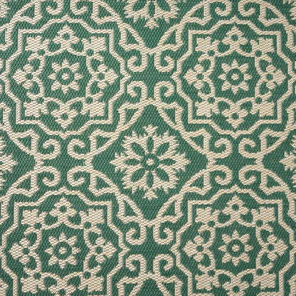 Nicole Miller New York Patio Country Julia Transitional Geometric Indoor/Outdoor Area Rug, Green/Beige, 5'2"x7'2"