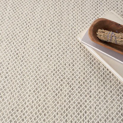 Nourison Home Courtyard 4' x Square Ivory Silver Fabric Modern Area Rug (4' Square)