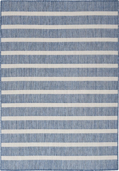 Nourison Home Positano 6' x 9' Fabric Navy Ivory Area Rug