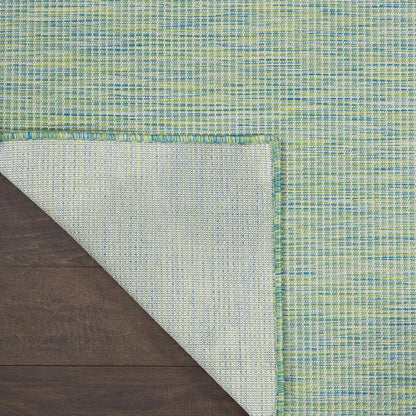 Nourison Home Positano 10' Runner Blue Green Fabric Modern Area Rug (10' Runner)
