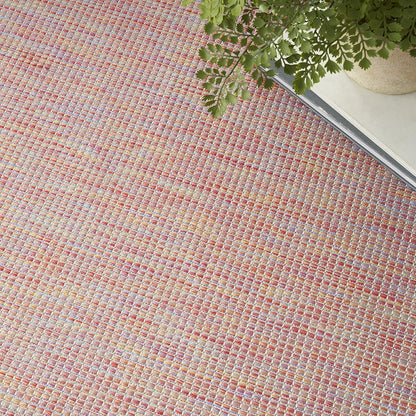 Nourison Home Positano Indoor/Outdoor Rainbow 3' x 5' Area Rug, Easy Cleaning, Non Shedding, Bed Room, Living Room, Dining Room, Backyard, Deck, Patio (3x5)